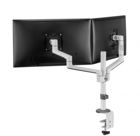 Suport dublu mon. birou NM 17"-27" alb [1]