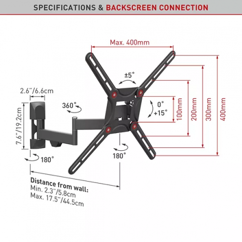 Suport TV perete Barkan FM 13-60" 25kg [1]