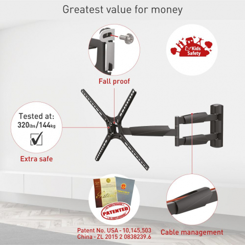 Suport TV perete Barkan FM 13-65" 36kg [5]