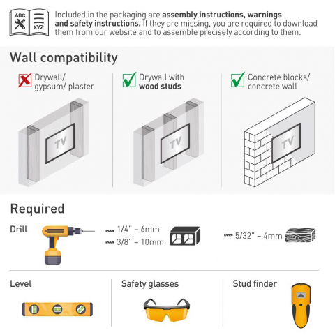 Suport TV perete Barkan FM 13-65" 36kg [7]