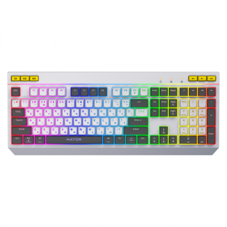 Tastaturi - Tastatura mecanica Hator Icefall alb