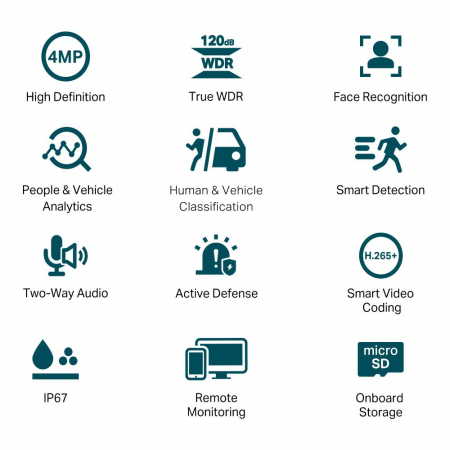 TP-LINK VIGI 4MP BULLET NTW CAMERA 4MM [1]