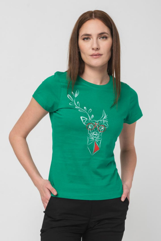 Produse - TRICOU CERB FAMILIE FEMEI K GREEN-XS