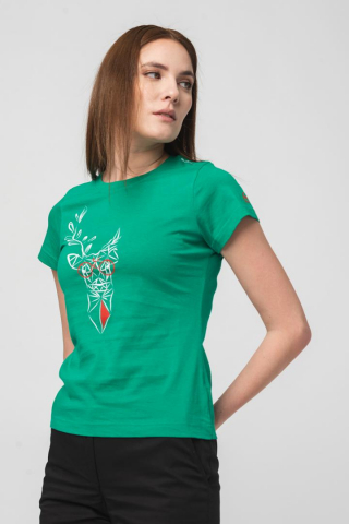 TRICOU CERB FAMILIE FEMEI K GREEN-XS [3]
