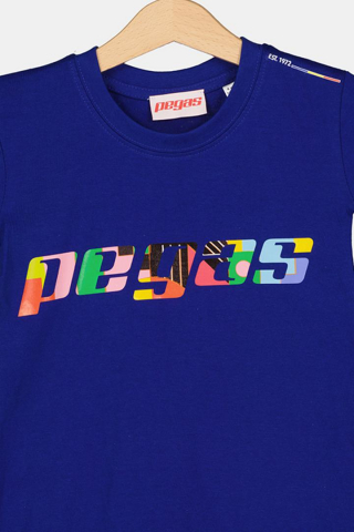 TRICOU LOGO MULTICOLOR COPII ROYAL BLU [2]