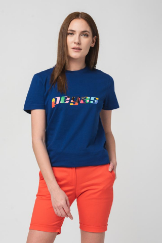 TRICOU LOGO MULTICOLOR FEMEI ROYAL BLU [4]