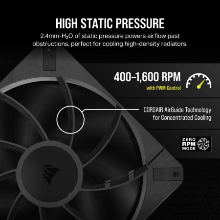 Ventilat CORSAIR RS140 THICK MAX 2x140mm [8]