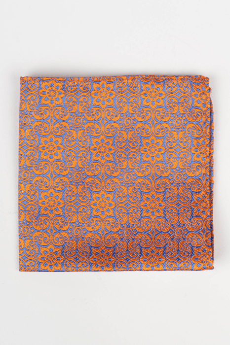 Batista bleu cu model floral auriu [2]