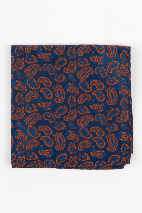 Batista bleumarin cu paisley caramiziu [2]