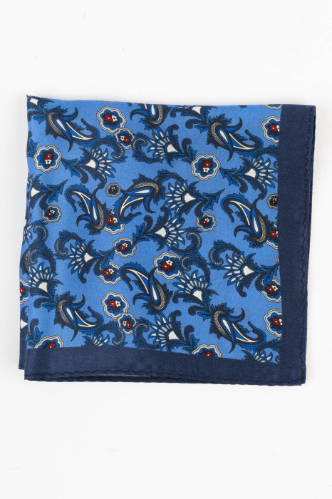 Batista matase naturala albastra cu imprimeu [2]