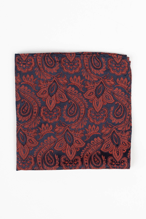 Batista matase naturala blemarin cu motive florale visinii [2]