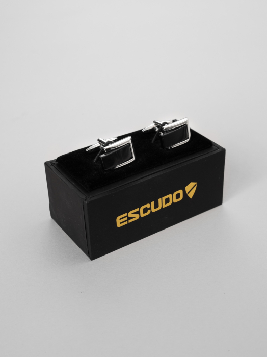 Butoni dreptunghiulari negri ESC003 [2]