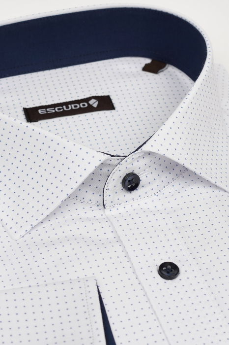 Camasa alba 2XL cu buline mici [2]