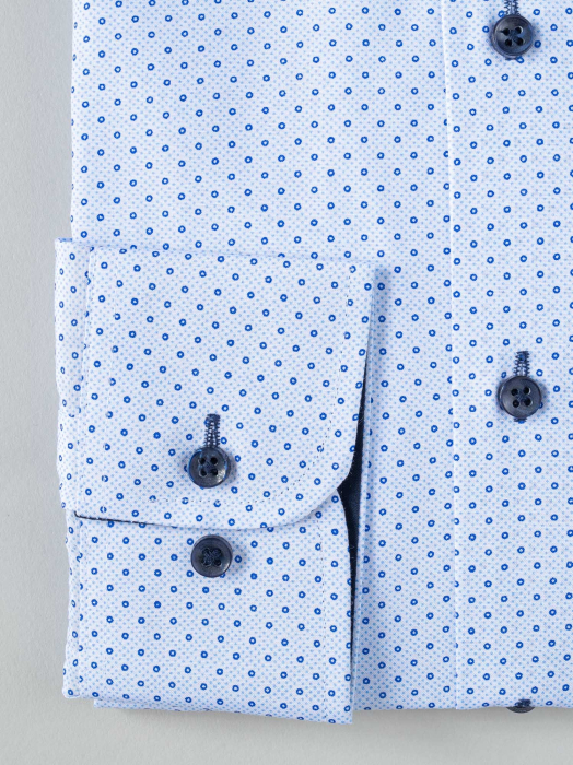 Camasa alba cu imprimeuri albastre [5]