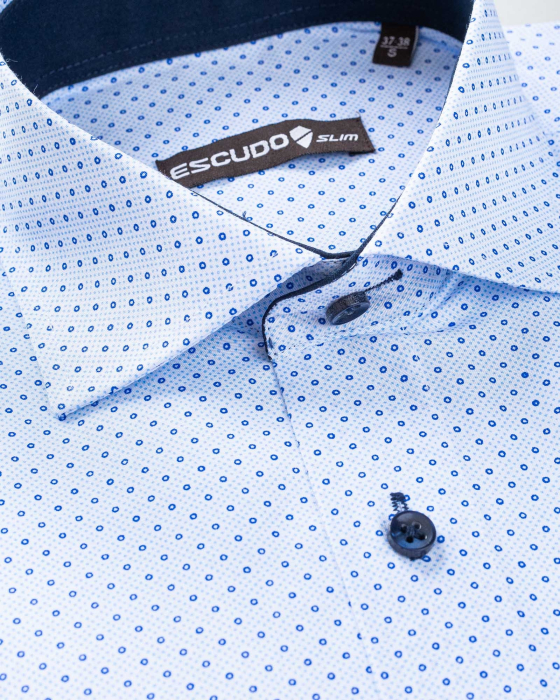 Camasa alba cu imprimeuri albastre [4]