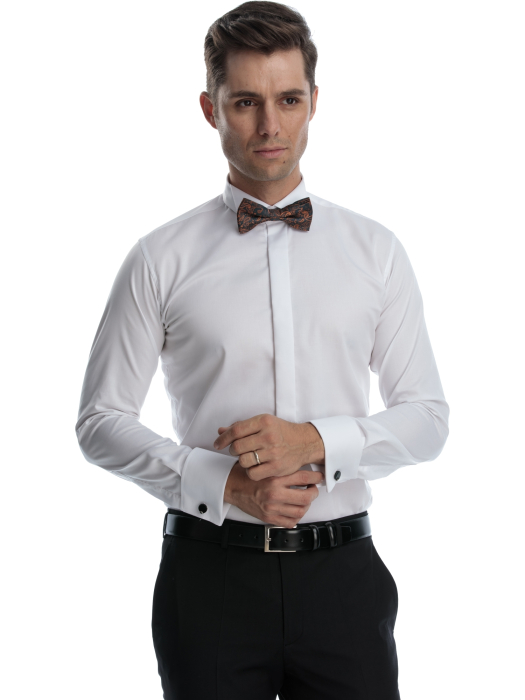 Camasa alba ocazie slim fit [4]