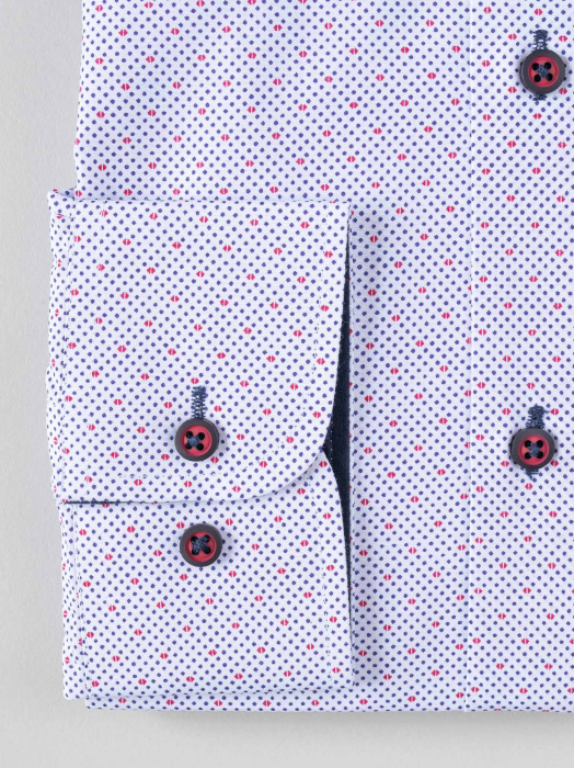 Camasa alba regular fit cu imprimeuri colorate [3]