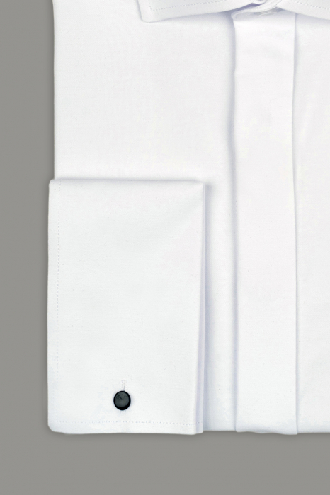 Camasa alba slim cu mansete pentru butoni si nasturi ascunsi - 2XL [2]