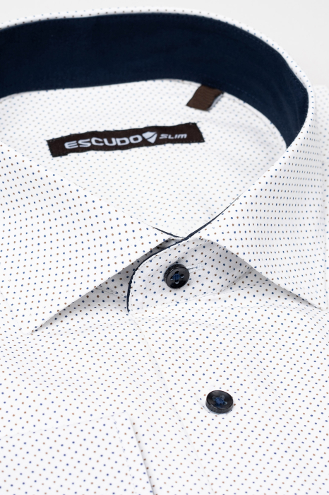 Camasa alba slim fit 2XL cu buline [2]