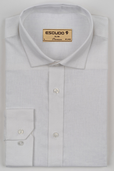 Camasa barbati alba slim fit din in PREMIUM [4]