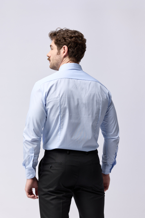 Camasa barbati inalti slim fit bleu CONFORT - TALL - 2XL [4]