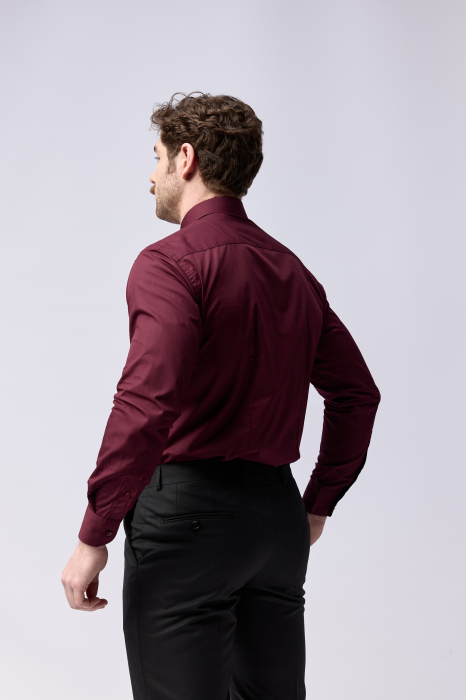 Camasa barbati regular fit burgund 2XL [4]