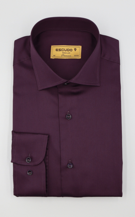 Camasa barbati slim fit mov inchis PREMIUM [2]