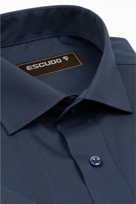 Camasa barbati regular fit navy cu maneca scurta  2XL-3XL [2]