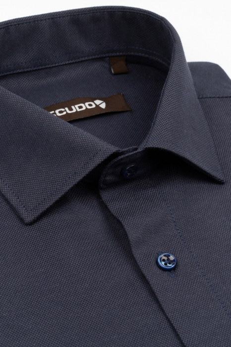 Camasa barbati regular  fit navy Oxford [3]