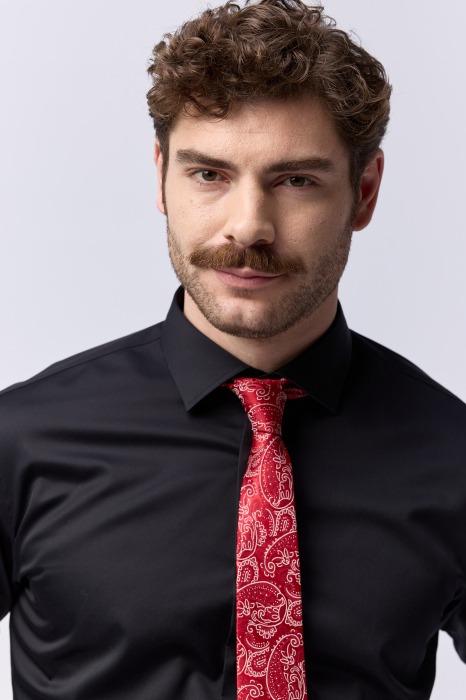 Camasa barbati regular fit neagră - NON-IRON [3]