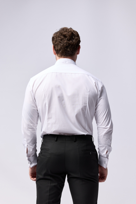 Camasa barbati regular fit  ocazie alba cu guler pentru papion [5]