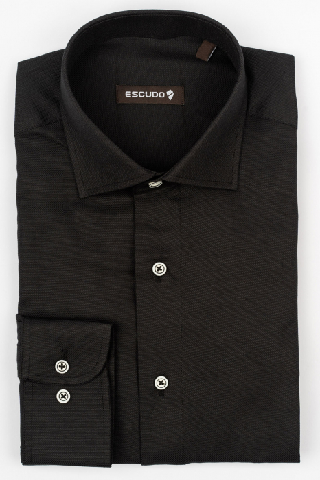 Camasa barbati regular neagra Oxford [1]