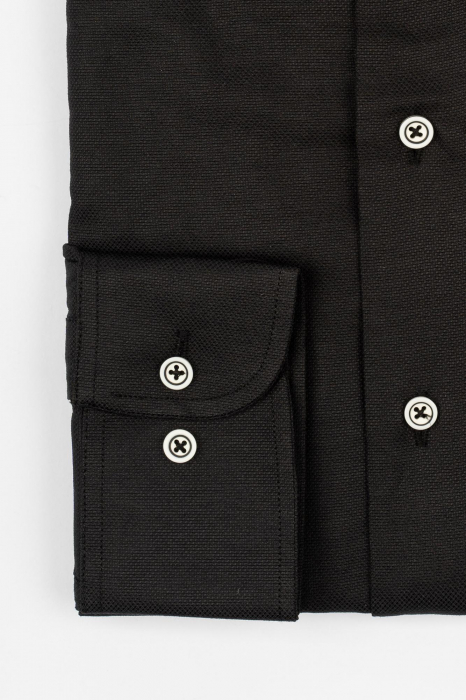 Camasa barbati regular neagra Oxford [2]