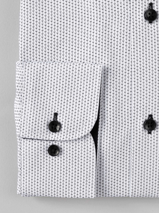 Camasa barbati slim fit alba cu imprimeuri [3]