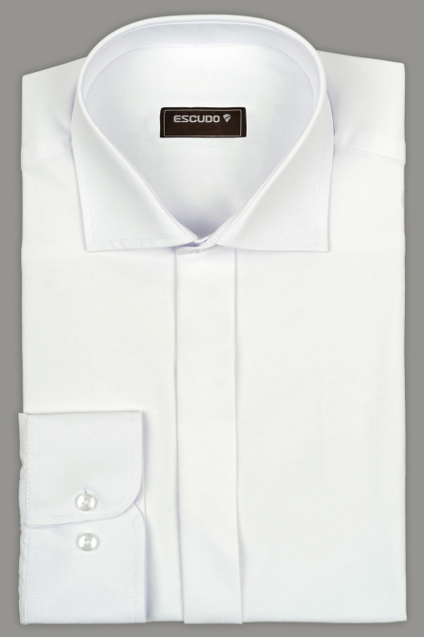 Camasa barbati slim fit alba cu nasturi ascunsi [1]
