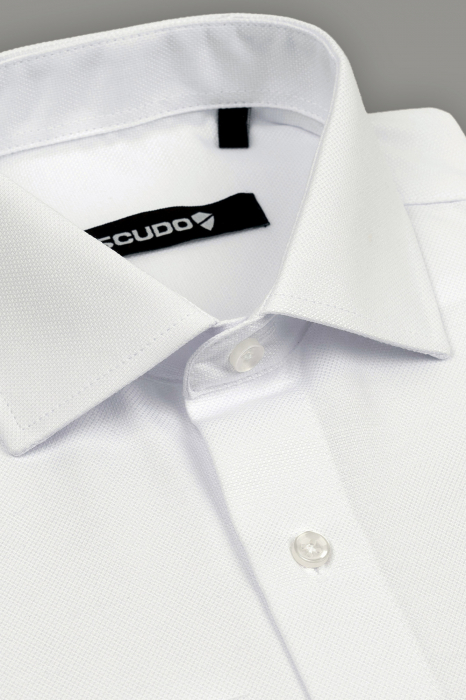 Camasa barbati slim fit alba Oxford 2XL [3]