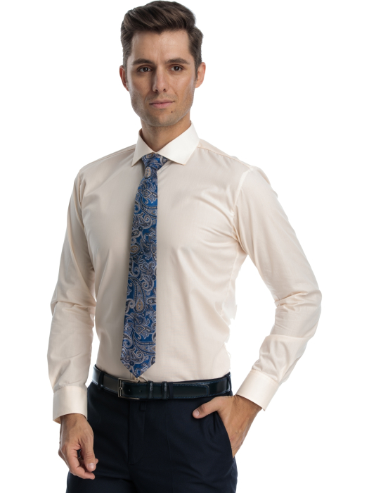 Camasa barbati slim fit bej [2]