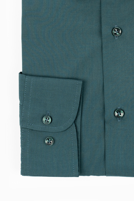 Camasa barbati slim fit verde-închis [2]