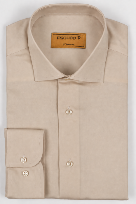 Camasa barbati slim fit bej PREMIUM [2]