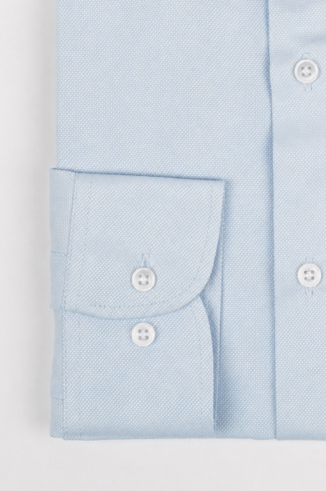 Camasa barbati slim fit bleu Oxford [6]