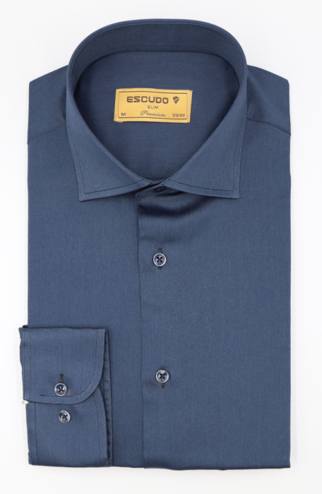 Camasa barbati slim fit bleumarin PREMIUM - 2XL [2]
