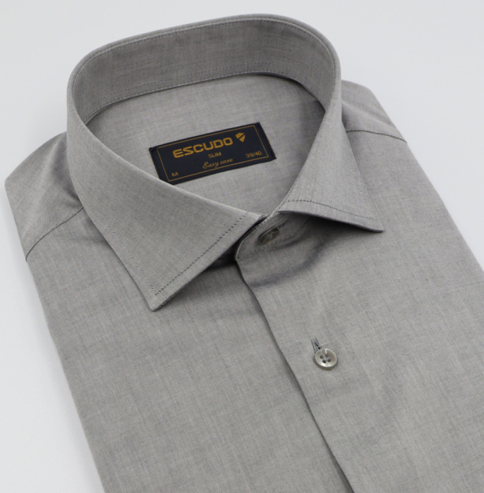 Camasa barbati slim fit gri PLATINUM - EASY CARE [3]