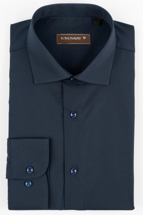 Camasa barbati slim fit navy cu lycra [1]