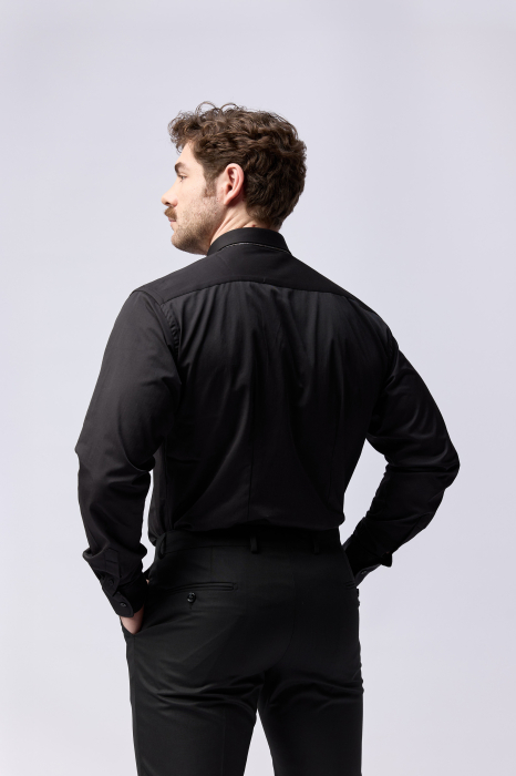 Camasa barbati regular fit neagra CONFORT [4]