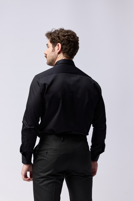 Camasa barbati slim fit neagră - NON-IRON [4]