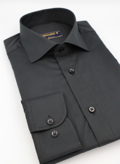 Camasa barbati slim fit neagra PLATINUM-EASY CARE 2XL [3]