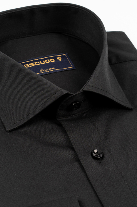 Camasa barbati slim fit neagra PLATINUM-EASY CARE [3]