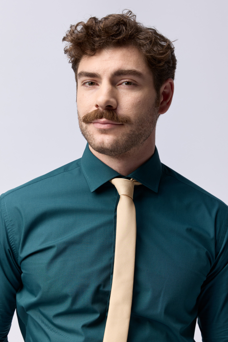 Camasa barbati slim fit verde-închis [3]