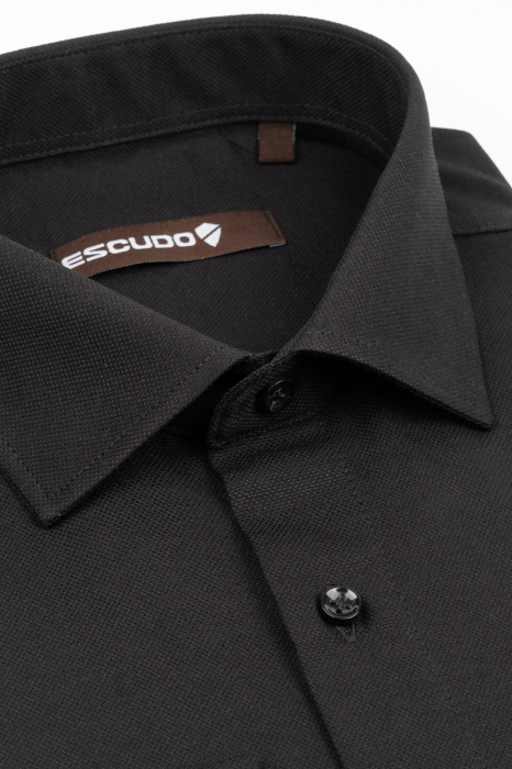 Camasa barbati slim neagra Oxford - 2XL [3]