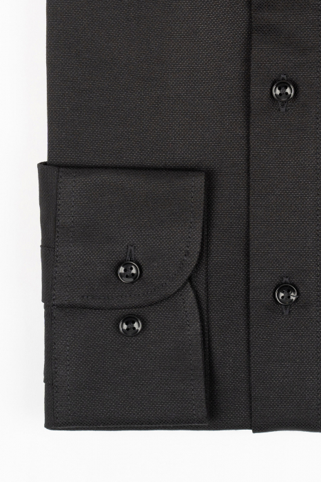 Camasa barbati slim neagra Oxford - 2XL [2]